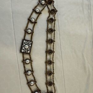 Elegant Pearl and Bronze belt